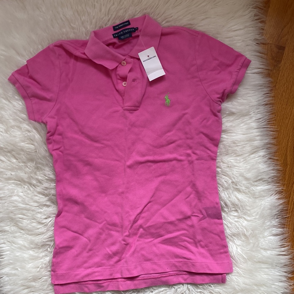 NWT pink skinny polo Ralph Lauren size small - Picture 2 of 5
